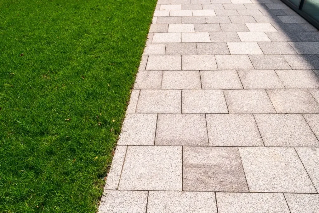 outdoor paths with slip-resistant tiles